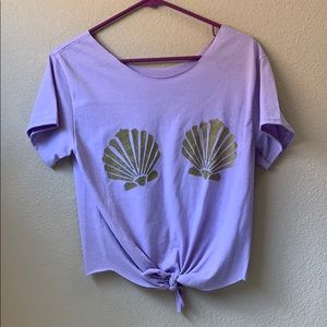 Custom made seashell crop top